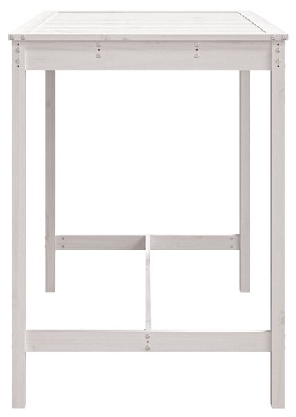 Fehér tömör fenyőfa kerti asztal 121x82,5x110 cm