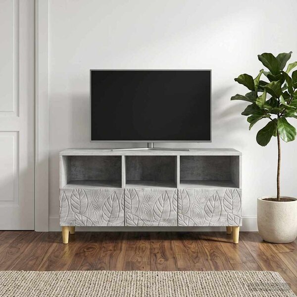 TV szekrény 102 x 34,5 x 50 cm Betonszürke Szerelt Fa