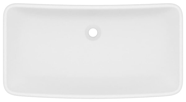 Matt fehér kerámia luxus mosdókagyló 71 x 38 cm