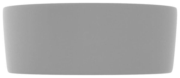 Kerek matt világosszürke kerámia luxus mosdókagyló 40 x 15 cm