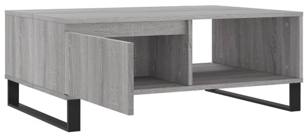 Szürke sonoma szerelt fa dohányzóasztal 90 x 60 x 35 cm