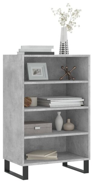 Betonszürke szerelt fa magasszekrény 57 x 35 x 90 cm