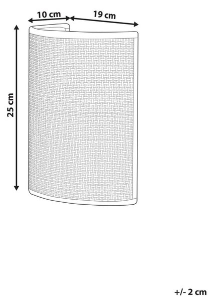 Falilámpa DEMITRIE Rattan Természetes