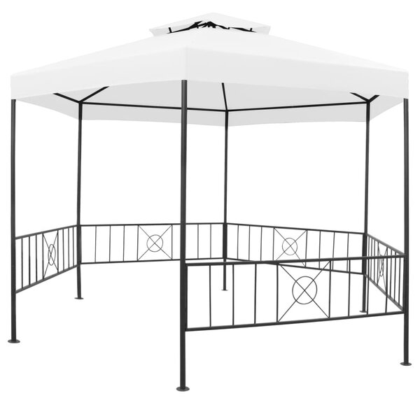 Fehér kerti pavilon 323 x 275 x 265 cm 180 g/m²