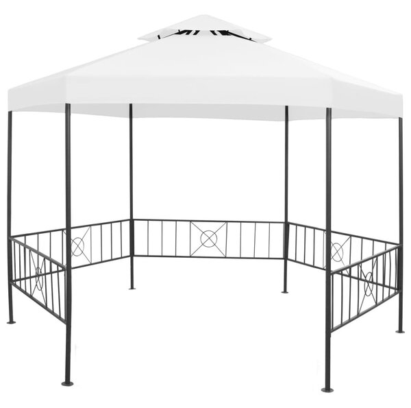 Fehér kerti pavilon 323 x 275 x 265 cm 180 g/m²