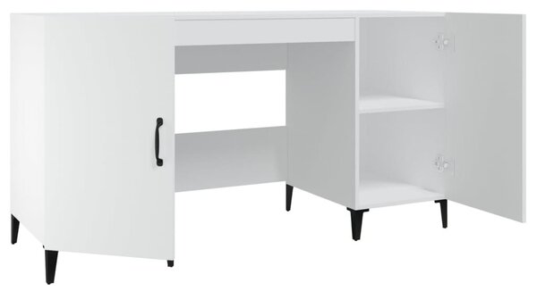 Fehér szerelt fa íróasztal 140 x 50 x 75 cm
