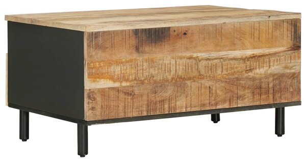 Dohányzóasztal Barna és fekete 80 x 54 x 40 cm Tömör Mangófát