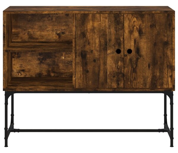 Füstös tölgy színű szerelt fa tálalószekrény 100 x 40 x 79,5 cm