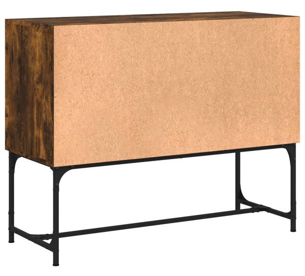 Füstös tölgy színű szerelt fa tálalószekrény 100 x 40 x 79,5 cm