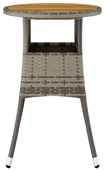 Szürke akácfa és polyrattan kerti asztal Ø60 x 75 cm