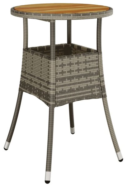 Szürke akácfa és polyrattan kerti asztal Ø60 x 75 cm