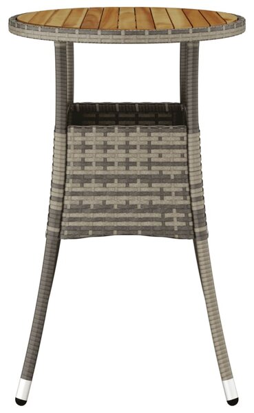Szürke akácfa és polyrattan kerti asztal Ø60 x 75 cm