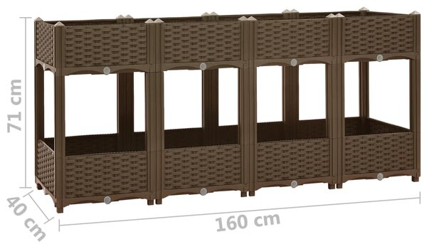 Polipropilén magaságyás 160 x 40 x 71 cm