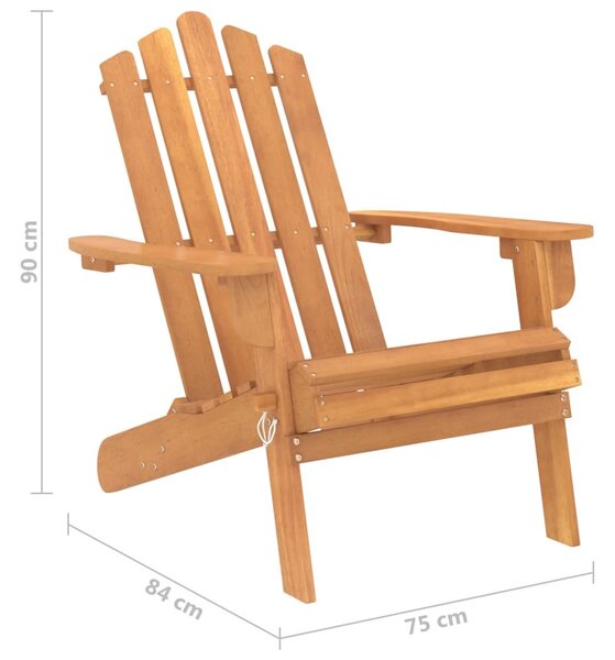 Tömör akácfa kerti adirondack szék lábtartóval