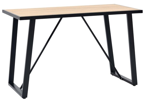 Tölgyszínű MDF étkezőasztal 120 x 60 x 75 cm