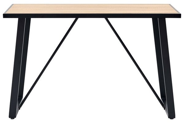 Tölgyszínű MDF étkezőasztal 120 x 60 x 75 cm