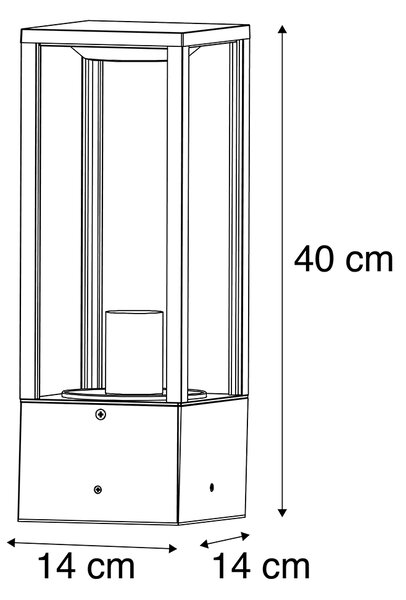 Okos kültéri állólámpa fekete 40 cm, WiFi-vel ST64 - Charlois