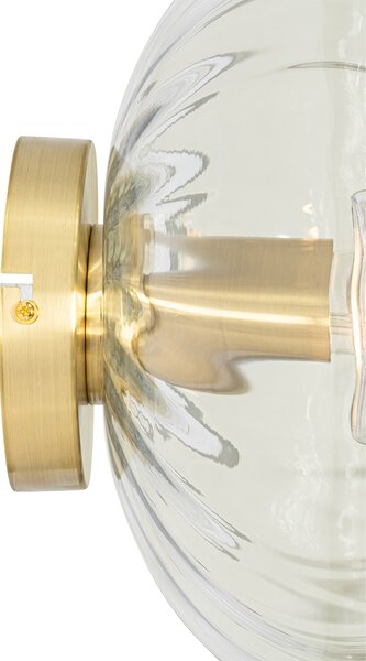 Art Deco fali lámpa arany színben üveggel - Ayesha