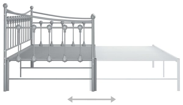 VidaXL szrüke fém kihúzható kanapéágy-keret 90 x 200 cm