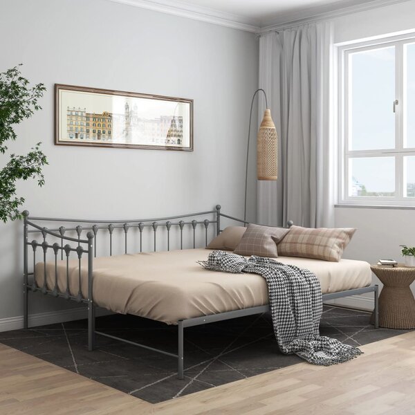VidaXL szrüke fém kihúzható kanapéágy-keret 90 x 200 cm