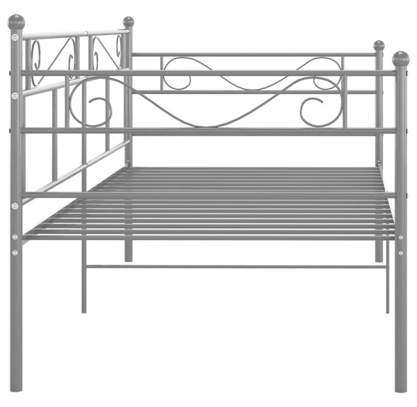 Szürke fém kanapéágy-keret 90 x 200 cm