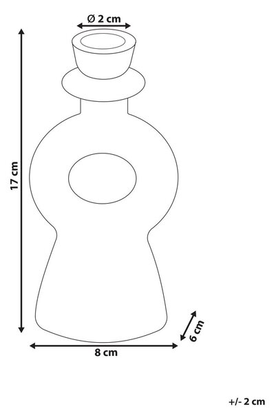 Gyertyatartó SPARTA Kerámia 17 cm Törtfehér