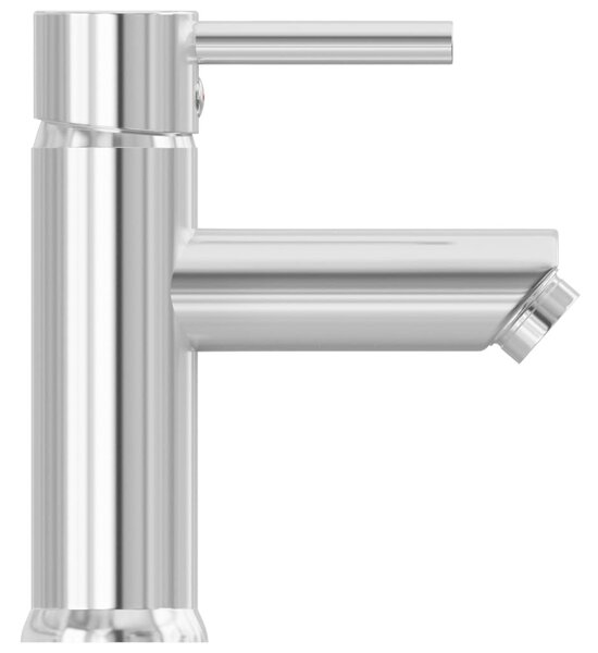 Krómozott felületű fürdőszobai mosdócsaptelep 130 x 176 mm