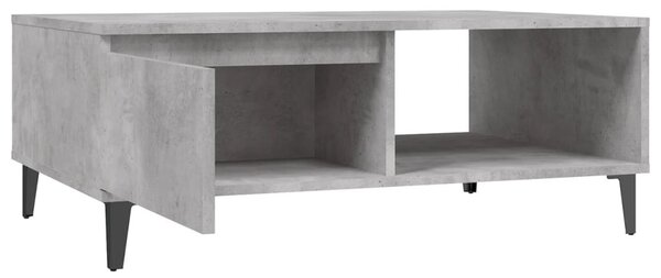 Betonszürke szerelt fa dohányzóasztal 90 x 60 x 35 cm