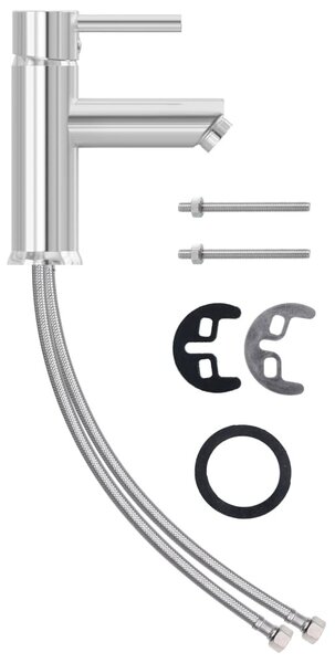 Krómozott felületű fürdőszobai mosdócsaptelep 130 x 176 mm