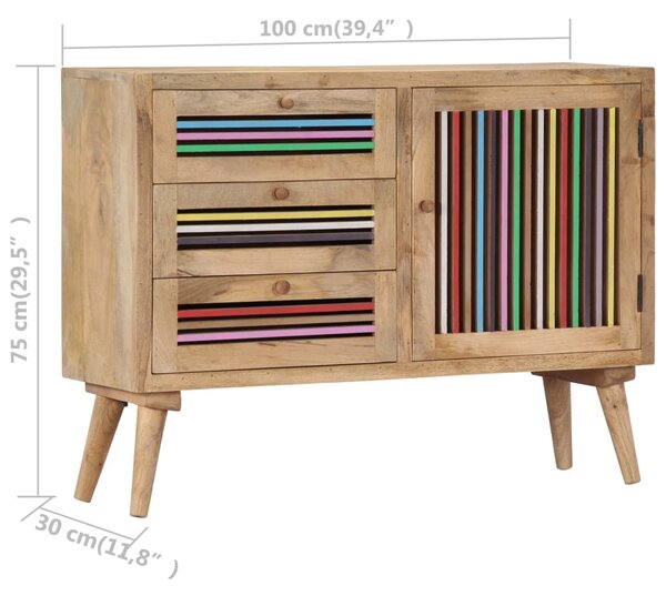 Tömör mangófa tálalószekrény 100 x 30 x 75 cm
