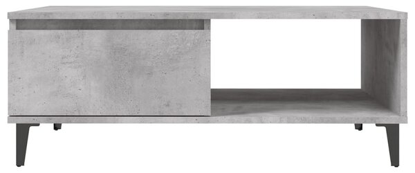 Betonszürke szerelt fa dohányzóasztal 90 x 60 x 35 cm