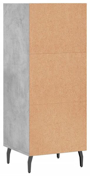 Betonszürke szerelt fa tálalószekrény 34,5 x 32,5 x 90 cm
