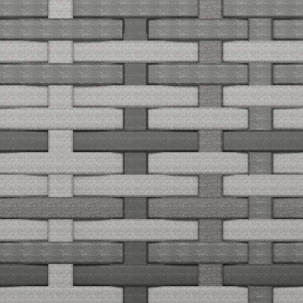 3 személyes szürke polyrattan kerti kanapé párnával