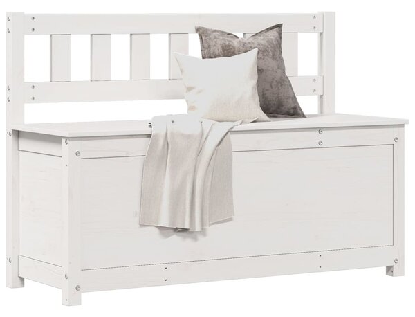 Fehér tömör fenyőfa pad 110 x 41 x 76,5 cm