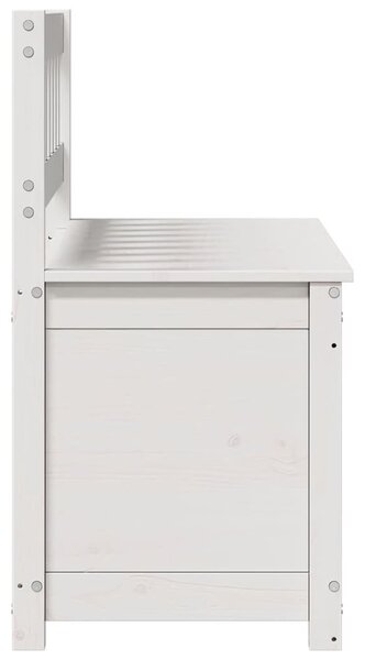 Fehér tömör fenyőfa pad 110 x 41 x 76,5 cm