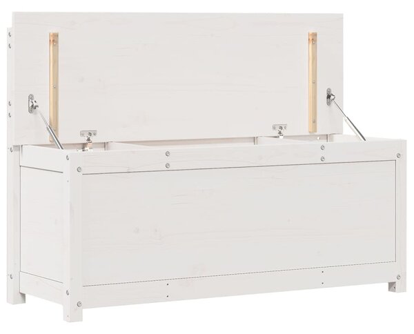 Fehér tömör fenyőfa pad 110 x 41 x 76,5 cm