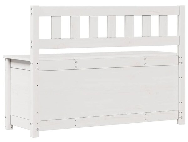 Fehér tömör fenyőfa pad 110 x 41 x 76,5 cm