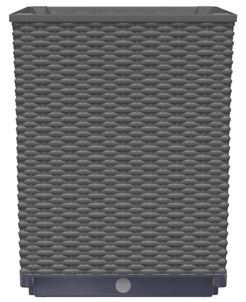 2 db fekete polipropilén növénytartó 30 x 30 x 37 cm