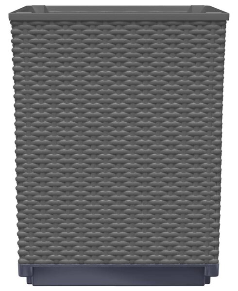 2 db fekete polipropilén növénytartó 30 x 30 x 37 cm