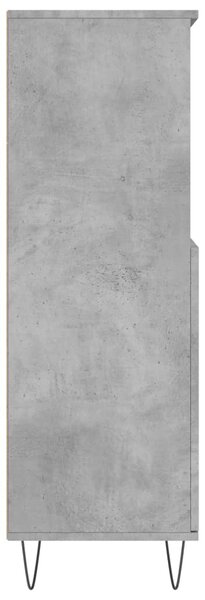 Betonszürke szerelt fa magasszekrény 60 x 36 x 110 cm