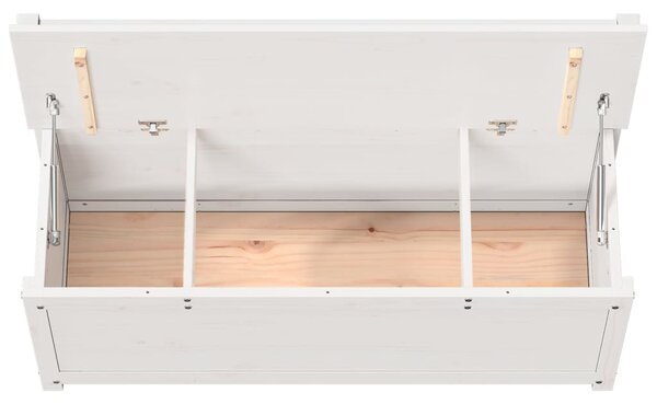Fehér tömör fenyőfa pad 110 x 41 x 76,5 cm
