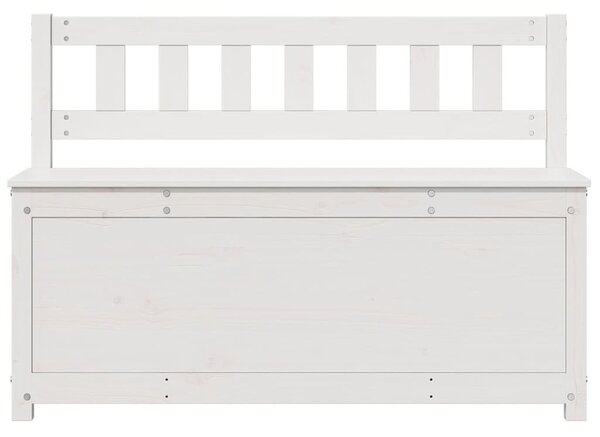 Fehér tömör fenyőfa pad 110 x 41 x 76,5 cm