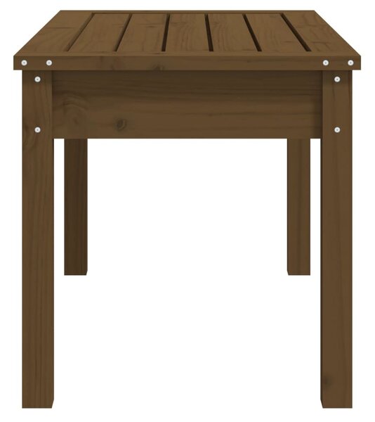 Mézbarna tömör fenyőfa kerti pad 80 x 44 x 45 cm