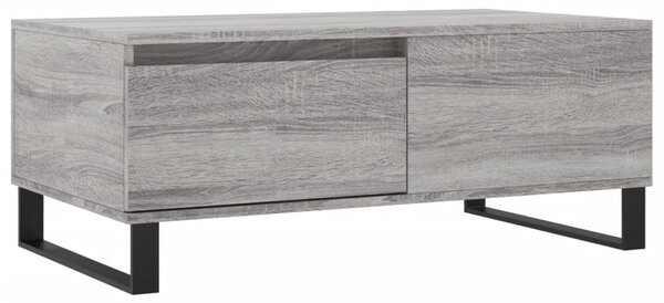 Szürke sonoma színű szerelt fa dohányzóasztal 90 x 50 x 36,5 cm