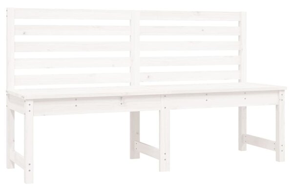 Fehér tömör fenyőfa kerti pad 157,5 cm