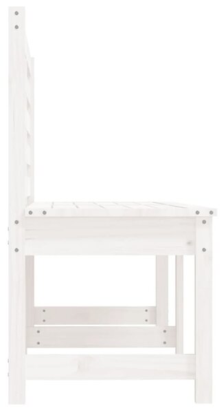 Fehér tömör fenyőfa kerti pad 157,5 cm