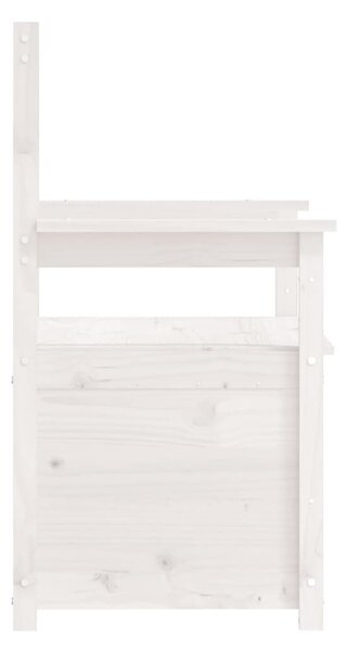 Fehér tömör fenyőfa pad 112,5 x 51,5 x 96,5 cm