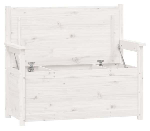 Fehér tömör fenyőfa pad 112,5 x 51,5 x 96,5 cm