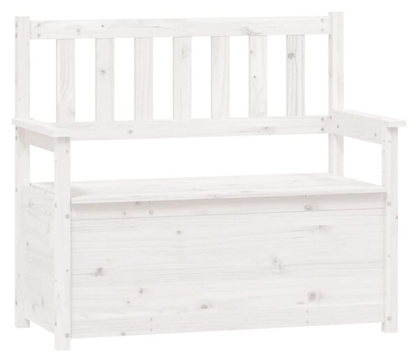 Fehér tömör fenyőfa pad 112,5 x 51,5 x 96,5 cm