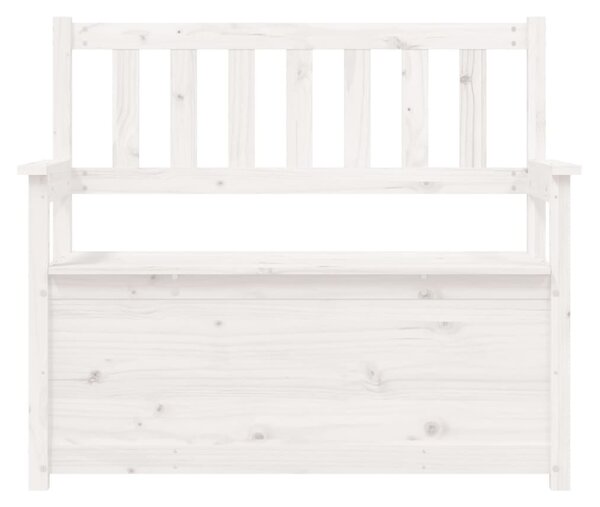 Fehér tömör fenyőfa pad 112,5 x 51,5 x 96,5 cm